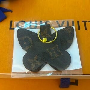 Louis Vuitton Butterfly Monogram Key Chain or Bag Tag - Brown
